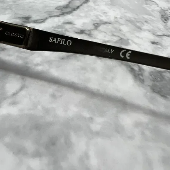 Safilo Elasta 7196 0JWU Eyeglasses Frames Brown Rectangle full Rim 47-19-145 - Picture 10 of 12